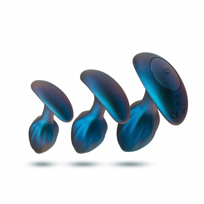 Blush Anal Anal Adventures Matrix By Blush Cosmos Plug Vibrating Anal Training Kit With Wireless Remote Stayput Technology AnchorTech Base Lunar Blue