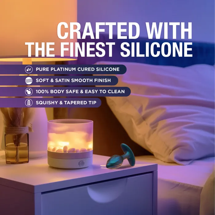 Blush Anal Anal Adventures Matrix By Blush Cosmos Plug Vibrating Anal Training Kit With Wireless Remote Stayput Technology AnchorTech Base Lunar Blue