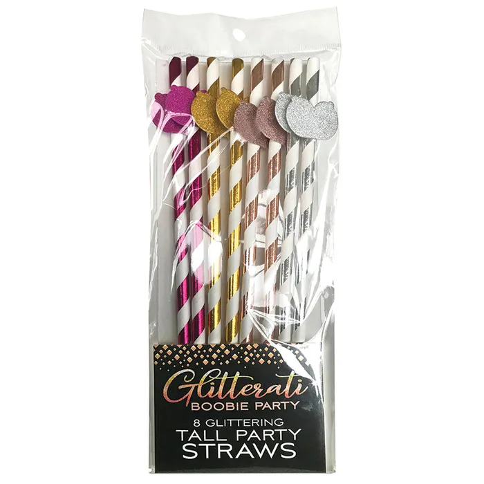 Candyprints Vibrators Glitterati Boobie Tall Party Straws