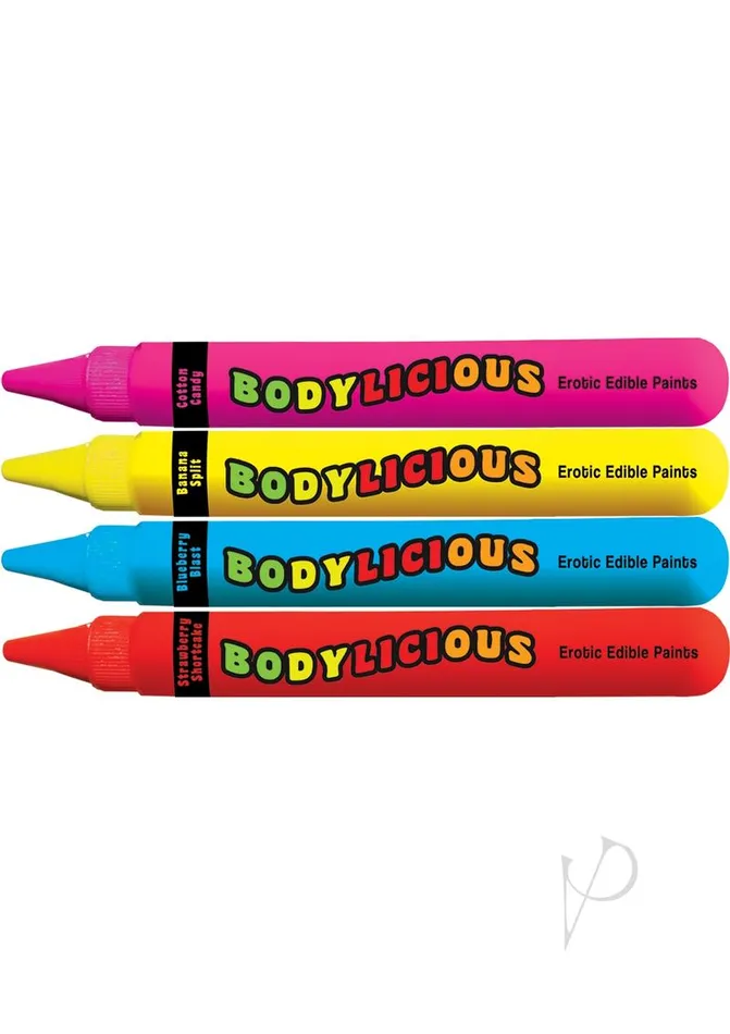 Hott Products Female Sex Toys Bodylicious Erotic Edible Body Paint 4pk