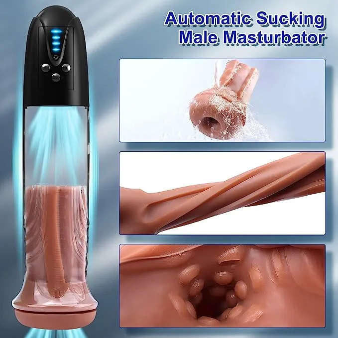 Male Sex Toys Lustlia PLEASUREMAX ELECTRIC VACUUM PUMP WITH SENSATION SLEEVE
