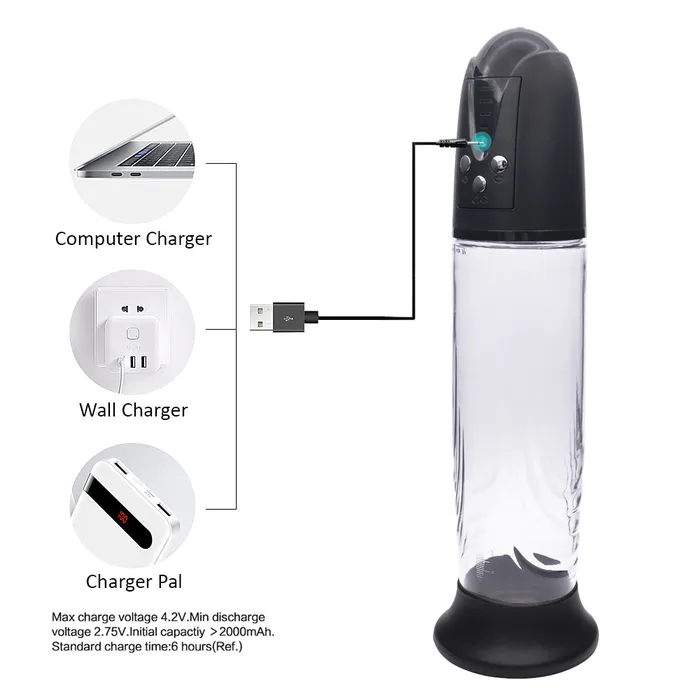Male Sex Toys Lustlia PLEASUREMAX ELECTRIC VACUUM PUMP WITH SENSATION SLEEVE