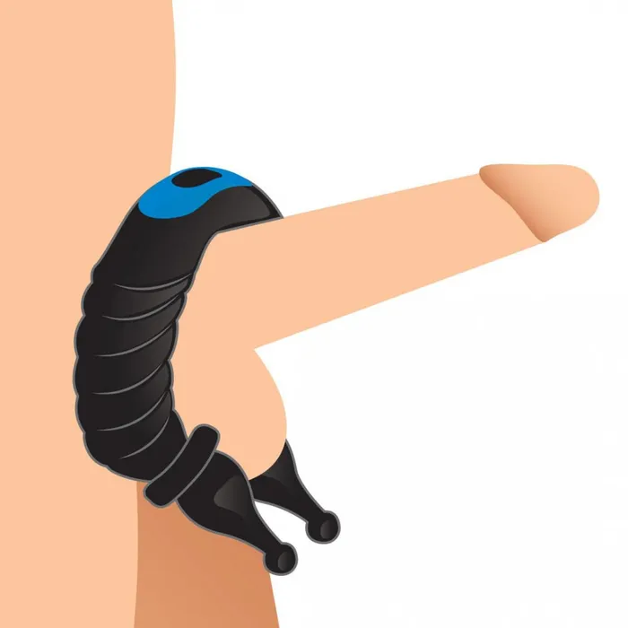 Trinity Vibes Male Sex Toys 10X Cobra Dual Stimulation Silicone Cock Ring