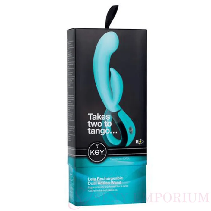 California Exotics JOPEN Leia Rechargeable Dual Action Wand Blue Vibrators
