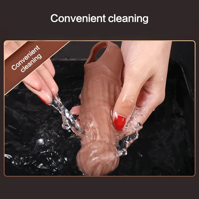 Domlust Male Sex Toys Knotted Cock Sleeve Male Sex Toys Cock Ring Condom Penis Extender