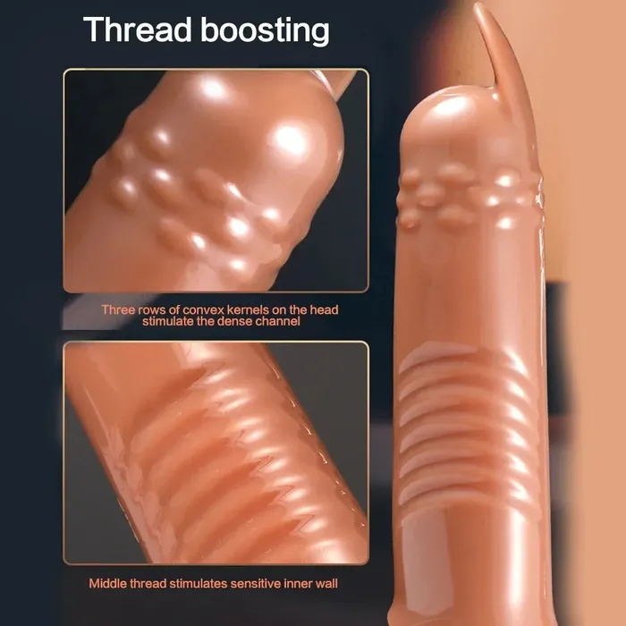 Domlust Male Sex Toys Knotted Cock Sleeve Male Sex Toys Cock Ring Condom Penis Extender