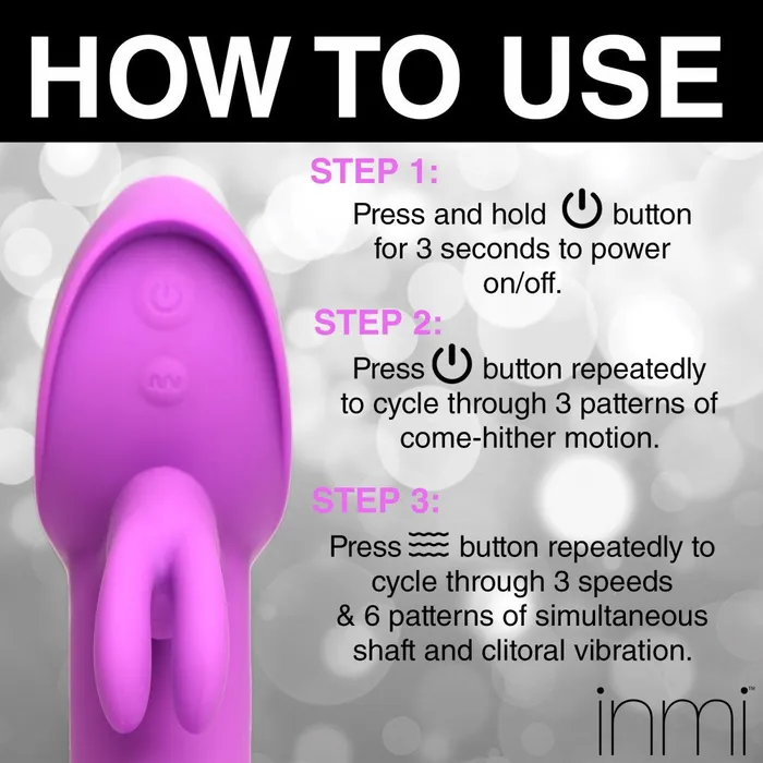 Inmi Female Sex Toys New Technology Vibrator 12X ComeHither Rocker Silicone Rabbit Vibrator