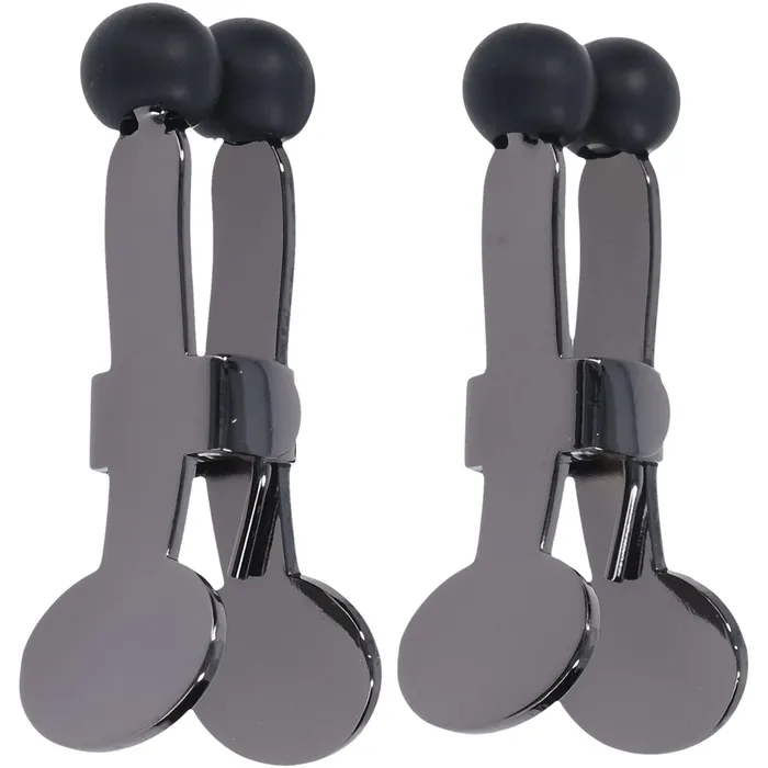 Merci Nippers Stainless Steel Nipple Clamps With Silicone Tip Black Doc Johnson Anal Merci Nippers Stainless Steel Nipple Clamps With Silicone Tip Black Doc Johnson Anal
