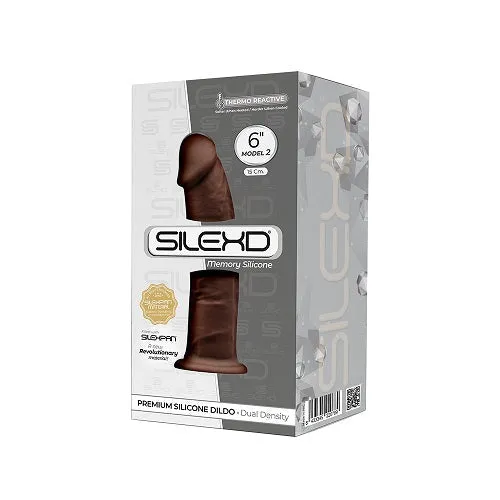 SilexD 6 inch Realistic Silicone Dual Density Dildo with Suction Cup Brown Silexd Dildos SilexD 6 inch Realistic Silicone Dual Density Dildo with Suction Cup Brown Silexd Dildos